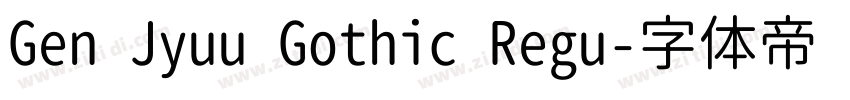 Gen Jyuu Gothic Regu字体转换